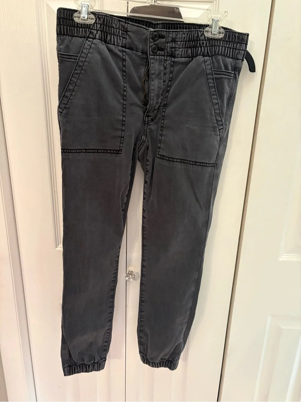 American Eagle Outfitters Dark Gray Elastic Waist Joggers